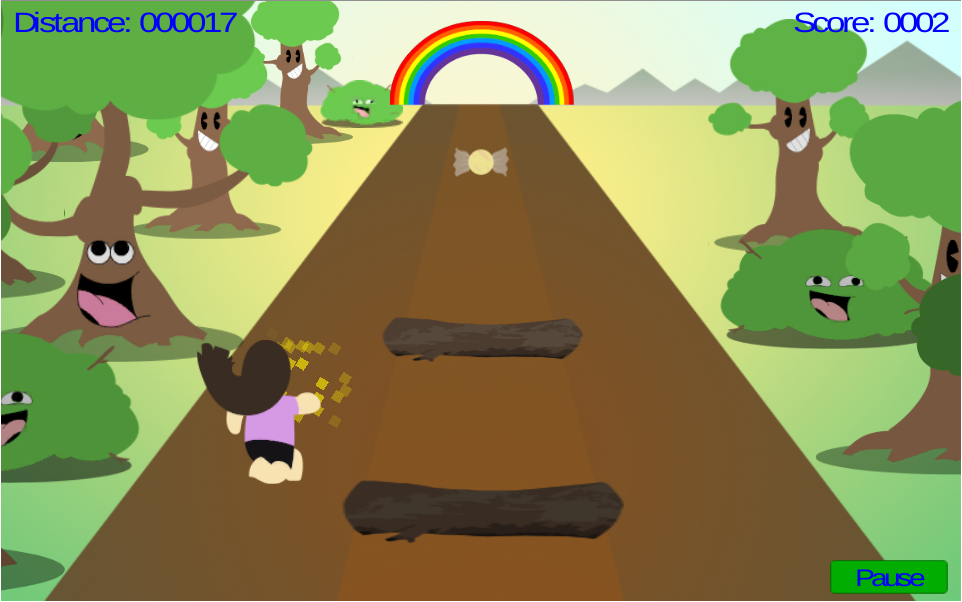 Gameplay of EndlessRunner2D