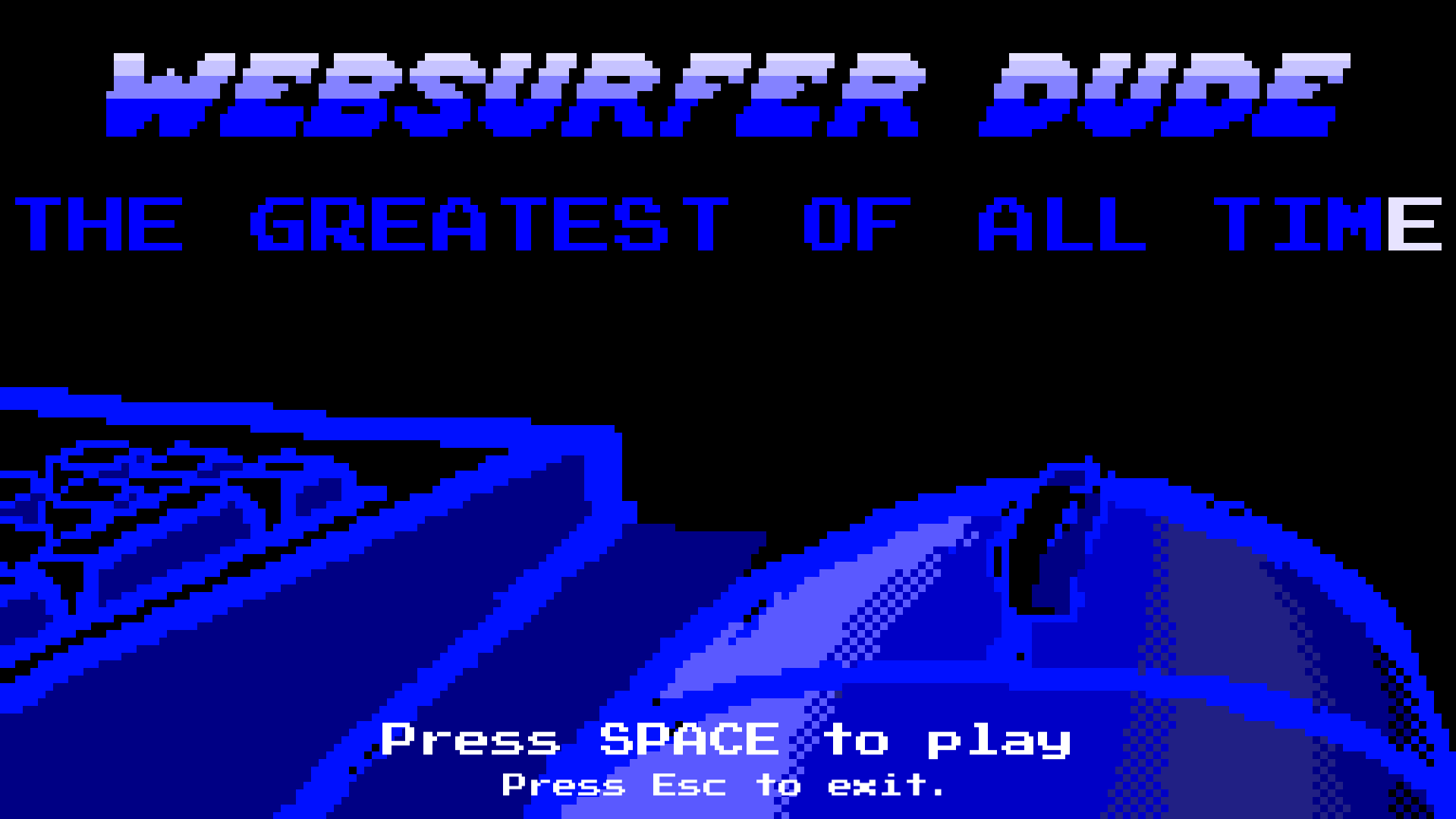 Web Surfer Dude Title Screen
